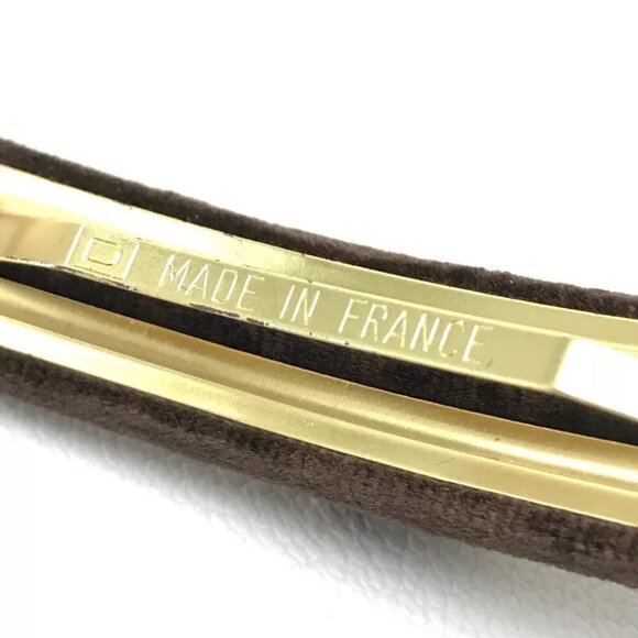 LOUIS VUITTON Pre-shoes Valletta Hair Accessories Brown/Green Velor/Metal main image 4